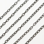 Load image into Gallery viewer, Buy Black Rhodium Sterling Silver Twisted Oval Link Chain