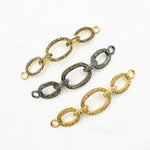 Load image into Gallery viewer, DC971. Diamond Sterling Silver Oval Link Connector