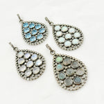 Load image into Gallery viewer, DSP05. Diamond Silver Gemstone Drop Pendant