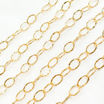 Load image into Gallery viewer, 14K Gold Filled Hammered Oval Link Chain
