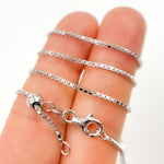 Load image into Gallery viewer, Silver Box Necklace