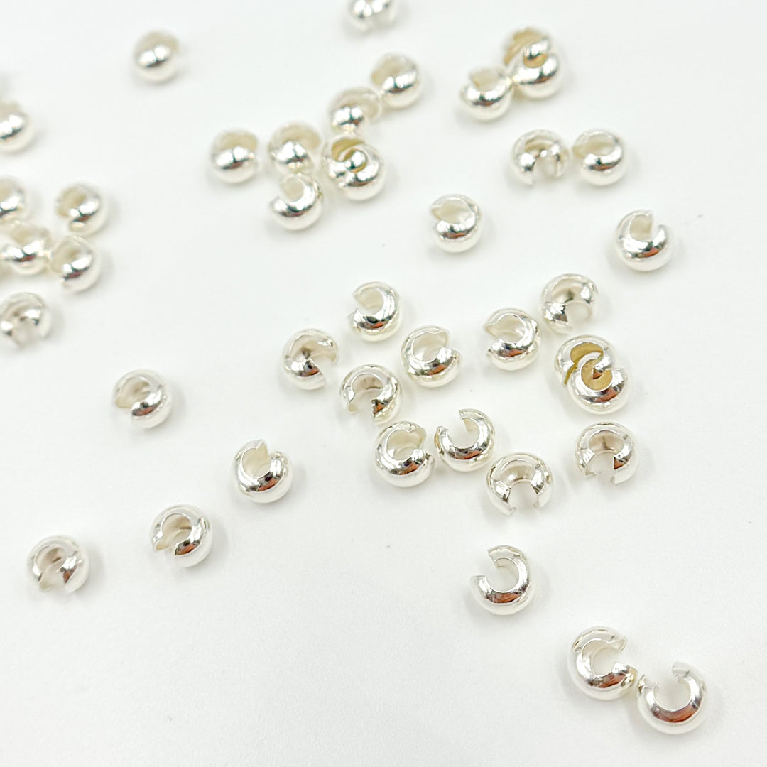 Buy White Sterling Silver Crimp Cover