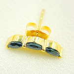Load image into Gallery viewer, 14k Solid Gold Blue Sapphire Studs. EFF51815BS
