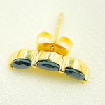 Load image into Gallery viewer, EFF51815BS. 14k Solid Gold Blue Sapphire Studs