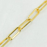 Load image into Gallery viewer, Gold Plated 925 Sterling Flat Paperclip Link Chain. V11GP

