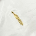 Load image into Gallery viewer, Diamond Sterling Silver Long Leaf Pendant