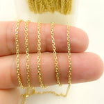 Load image into Gallery viewer, 14k Solid Gold Diamond Cut Cable Link Unfinished Chain