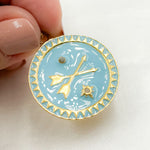 Load image into Gallery viewer, Sterling Silver Round Enamel Pendant