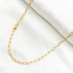 Load image into Gallery viewer, Buy 14K Gold-Filled Smooth Paperclip Finished Necklace