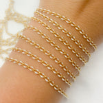 Load image into Gallery viewer, Gold Plated White Enamel Cable Link Chain