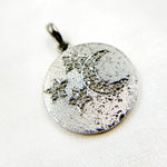 Load image into Gallery viewer, DC412. Diamond Sterling Silver Round Moon and Star Pendant