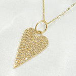 Load image into Gallery viewer, 14k Solid Gold Diamond Heart Charm. GDP613