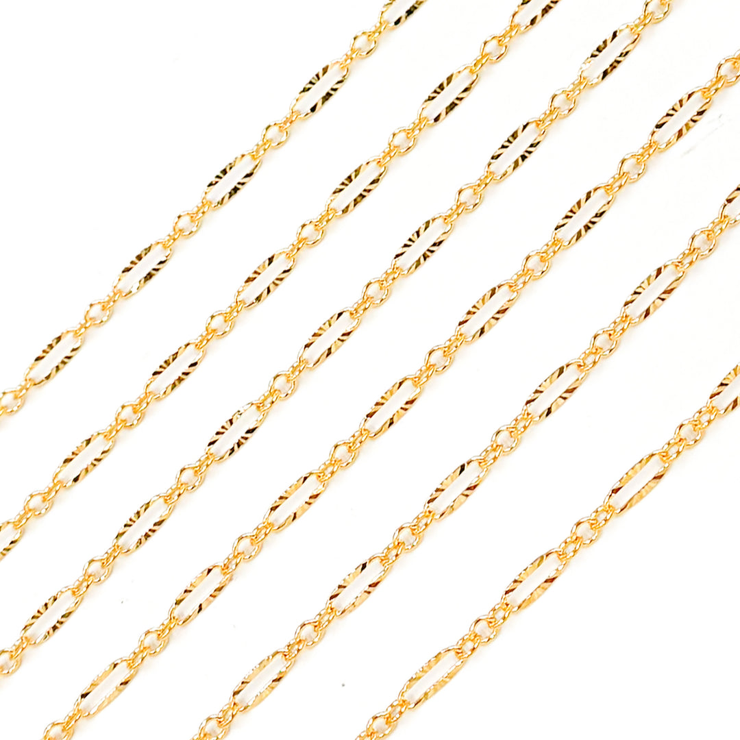 Gold Filled Diamond Cut Marina Link Chain