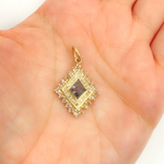 Load image into Gallery viewer, 14K Solid Gold Charm Mix Shape Pendants with Diamonds. KG82