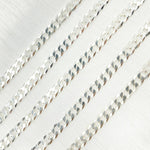 Load image into Gallery viewer, Y73SS. 925 Sterling Silver Flat Curb Link Chain