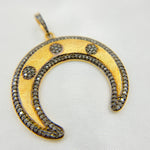 Load image into Gallery viewer, DP190. Diamond Sterling Silver Moon Pendant