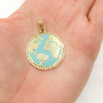 Load image into Gallery viewer, DP769A. Diamond Sterling Silver Round Planet Pendant