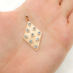 Load image into Gallery viewer, DSP077. Sterling Silver Rhombus Pendant with Gemstone