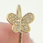 Load image into Gallery viewer, 14K Solid Gold Butterfly Diamond Ring.