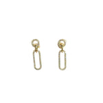 Load image into Gallery viewer, ER416416Y. 14k Solid Gold Diamond Dangle Ovals Earrings