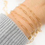 Load image into Gallery viewer, 14k Gold Filled Flat Paperclip Chain