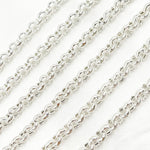 Load image into Gallery viewer, 925 Sterling Silver Textured Rolo Chains