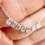 Load image into Gallery viewer, OJ30069. 14K Solid Gold Necklace With 7 Rectangles in the Center
