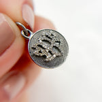 Load image into Gallery viewer, DC854. Diamond Sterling Silver Round Lotus Charm