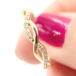 Load image into Gallery viewer, 14K Solid Gold Diamond Braid Ring.