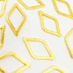 Load image into Gallery viewer, 25MM Gold-plated Sterling Silver Brushed Diamond Connector