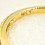 Load image into Gallery viewer, 14K Solid Yellow Gold Diamond and Ruby Ring.