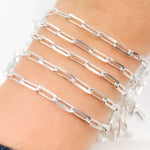 Load image into Gallery viewer, X26SS. Sterling Silver Diamond Cut Paperclip Chain