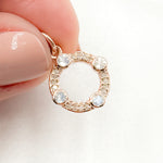 Load image into Gallery viewer, Silver Round Charm with Gemstone