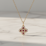 Load image into Gallery viewer, PFF33676RU. 14K Solid Gold Diamond and Ruby Charm