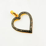 Load image into Gallery viewer, DP080. Diamond Sterling Silver Heart Pendant
