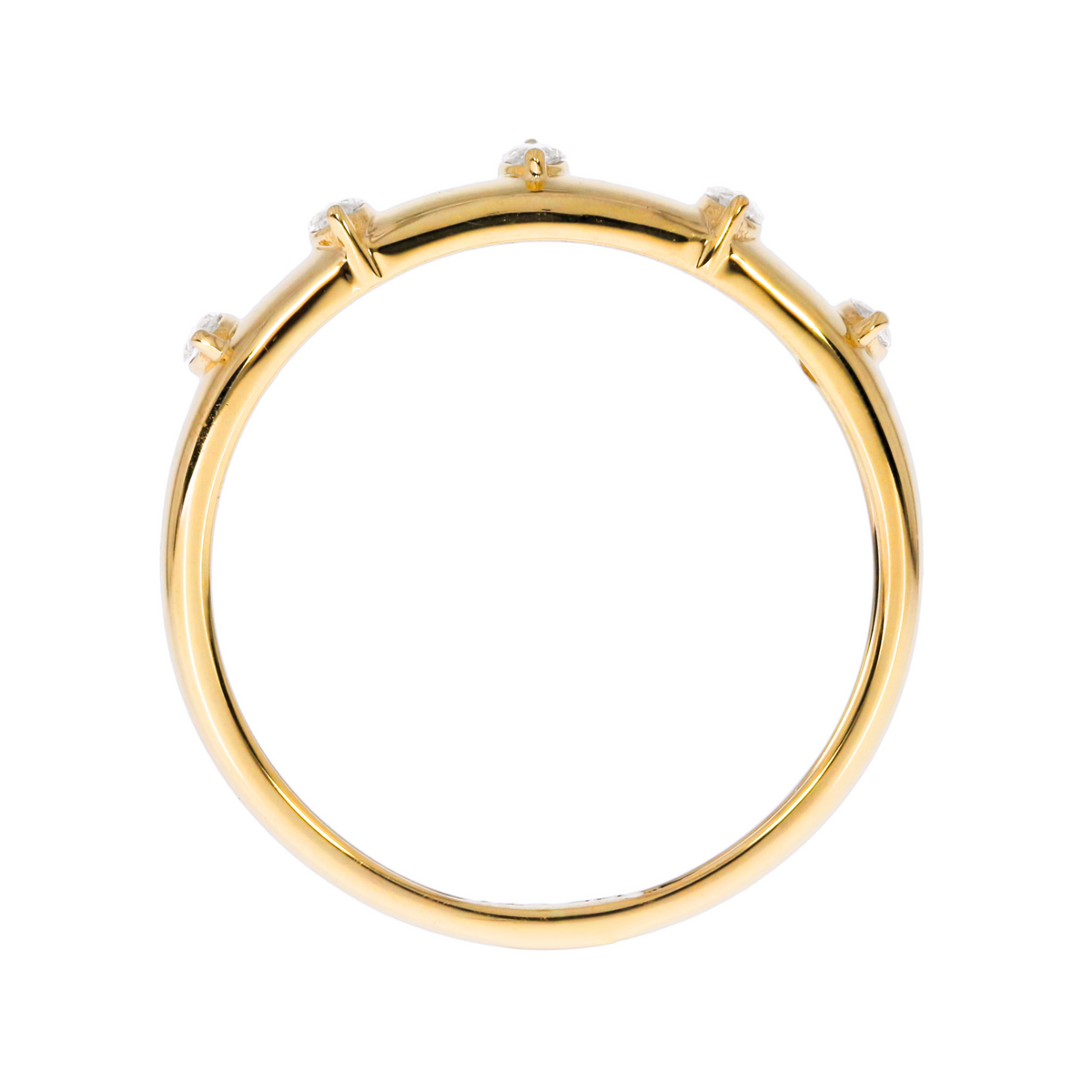14K Solid Gold Diamond Band Ring