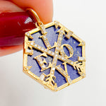 Load image into Gallery viewer, KG287. 14K Solid Gold Hexagon Love Pendant