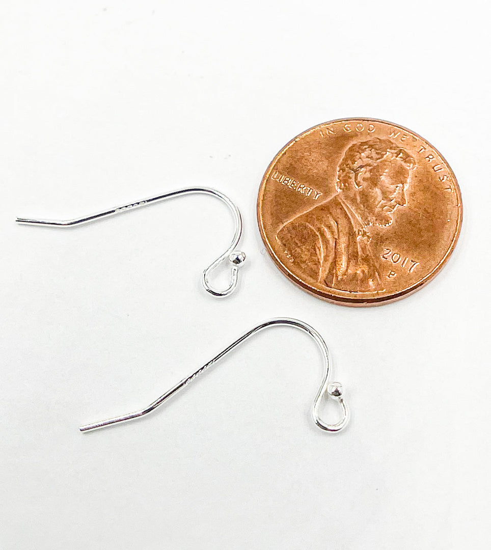 925 Sterling Silver Ball End Ear Wire. 5006418