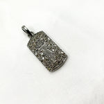 Load image into Gallery viewer, DP303. Diamond Sterling Silver Rectangle Cross Pendant