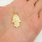 Load image into Gallery viewer, DP447. Diamond Sterling Silver Hamsa Pendant
