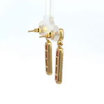 Load image into Gallery viewer, EFJ52125RU. 14k Solid Gold Diamond and Ruby Dangle Earrings