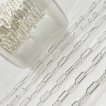 Load image into Gallery viewer, Sterling Silver Smooth Paperclip Chains