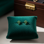 Load image into Gallery viewer, ER427136. 14k Solid Gold Diamond and Gemstone Cross Stud Earrings