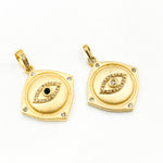 Load image into Gallery viewer, DP1009. Diamond Sterling Silver Square Eye Pendant with Gemstone