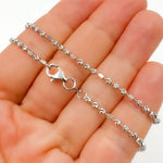 Load image into Gallery viewer, DCB200311RH. Sterling Silver Ball and Cube Necklace