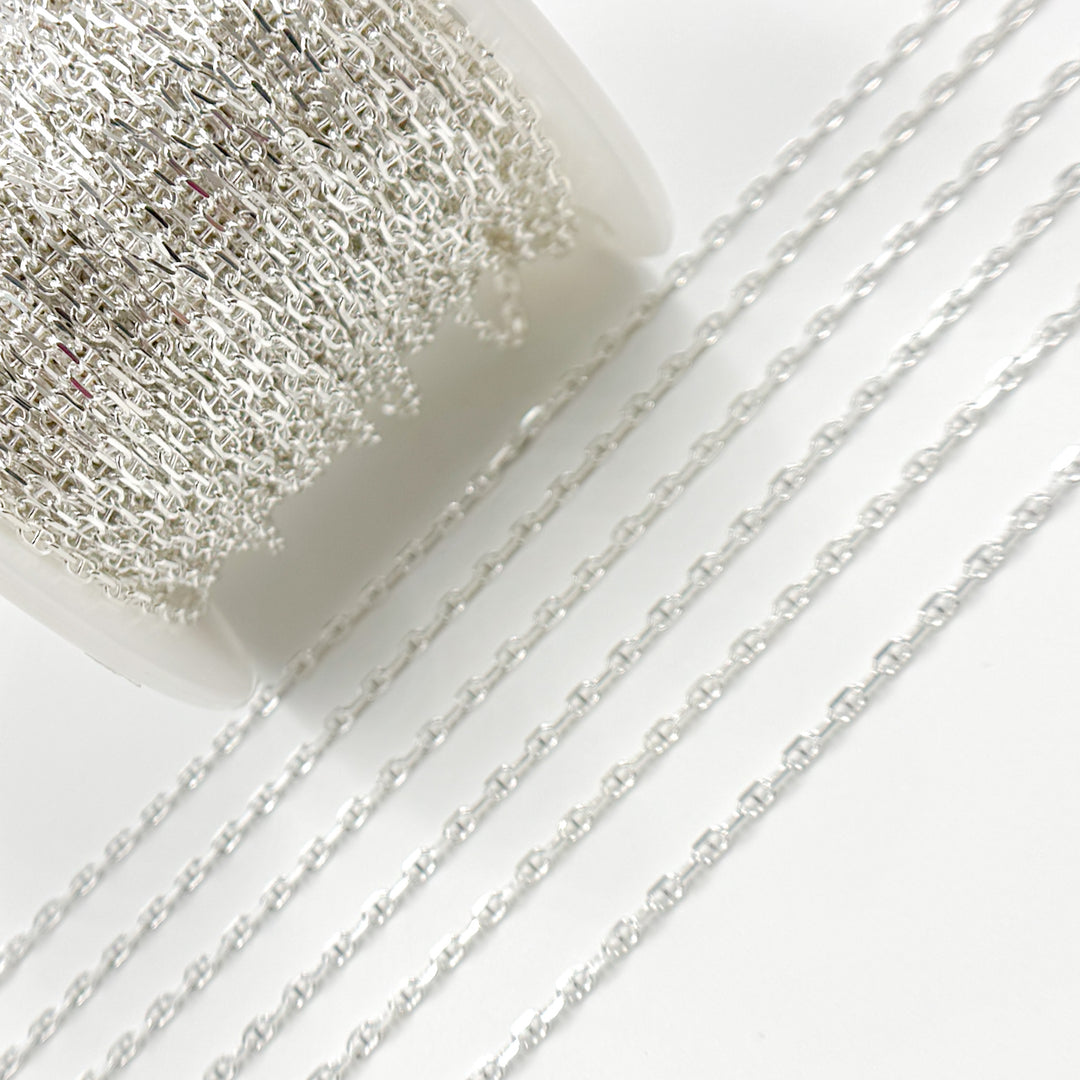 Buy Now Sterling Silver Diamond Cut Marina Chain