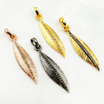 Load image into Gallery viewer, DC462. Diamond Sterling Silver Leaf Pendant