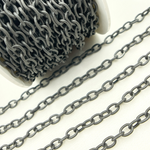 Load image into Gallery viewer, Black Rhodium Matt Silver Smooth Cable Link Chain