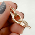 Load image into Gallery viewer, Diamond Silver Oval Link Connector