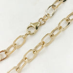 Load image into Gallery viewer, Solid Hollow Gold Flat Oval Link Bracelets